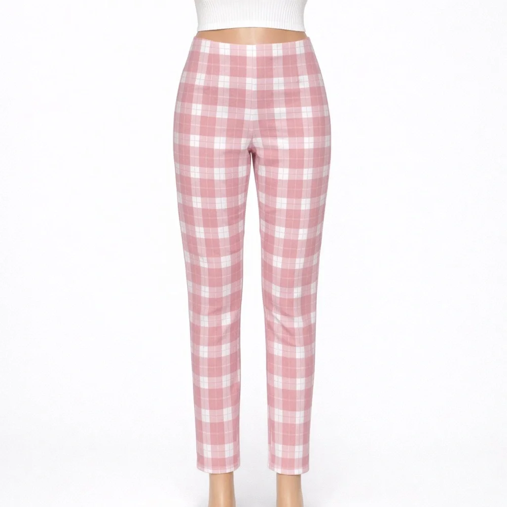 Princess Polly Checked Slim Pants - Picture 3 of 4